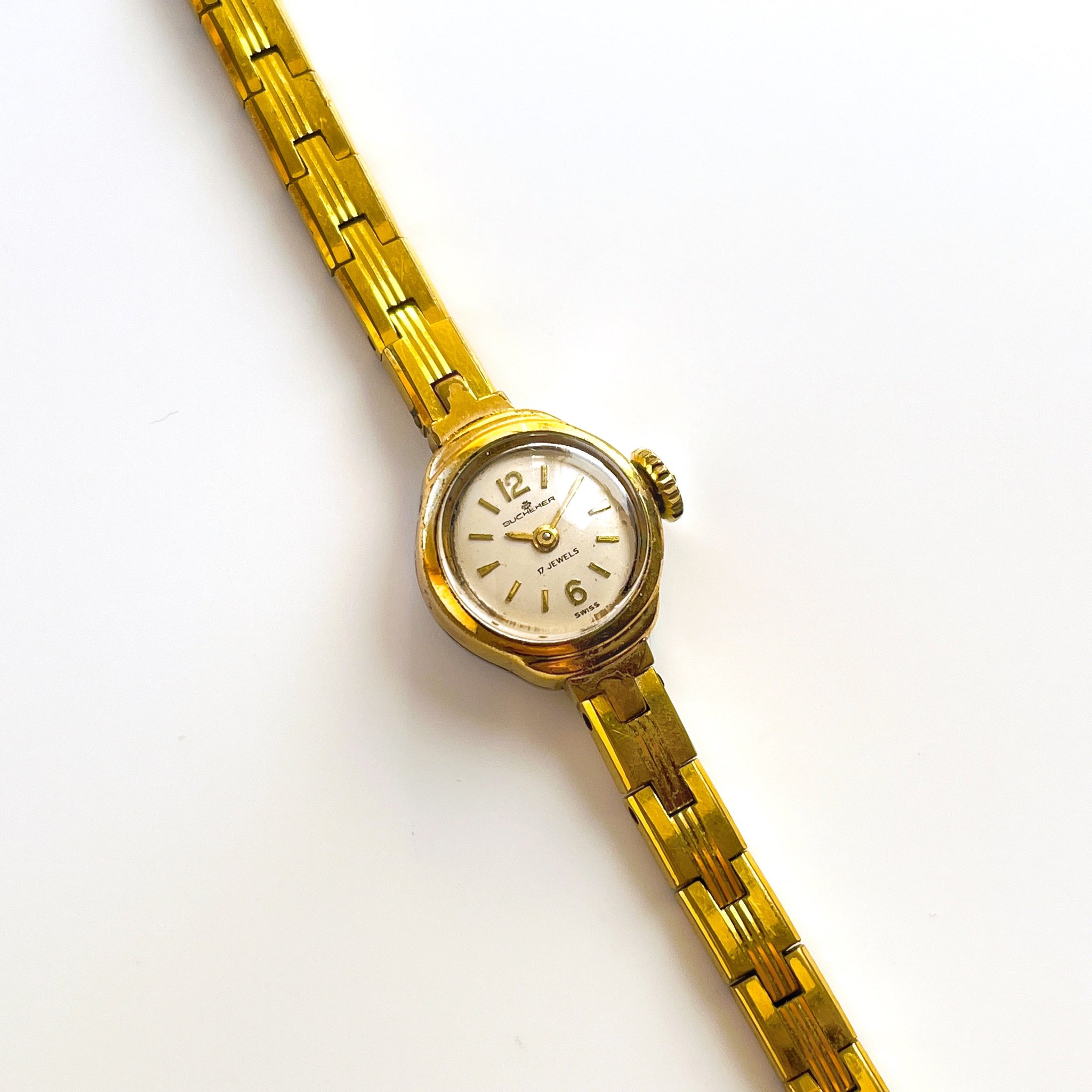 Vintage Bucherer gold face watch Vintage Ladies main image 2