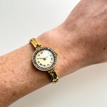 Load image into Gallery viewer, Antique 18ct Solid Gold Ladies Mechanical Watch with Diamond-Set Bezel
