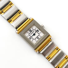 Load image into Gallery viewer, Vintage 90s Yves Saint Laurent Ladies&#39; Tank-Style Quartz Watch with Two-Tone Bracelet and White Roman Numerals
