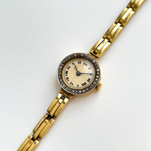 Load image into Gallery viewer, Antique 18ct Solid Gold Ladies Mechanical Watch with Diamond-Set Bezel
